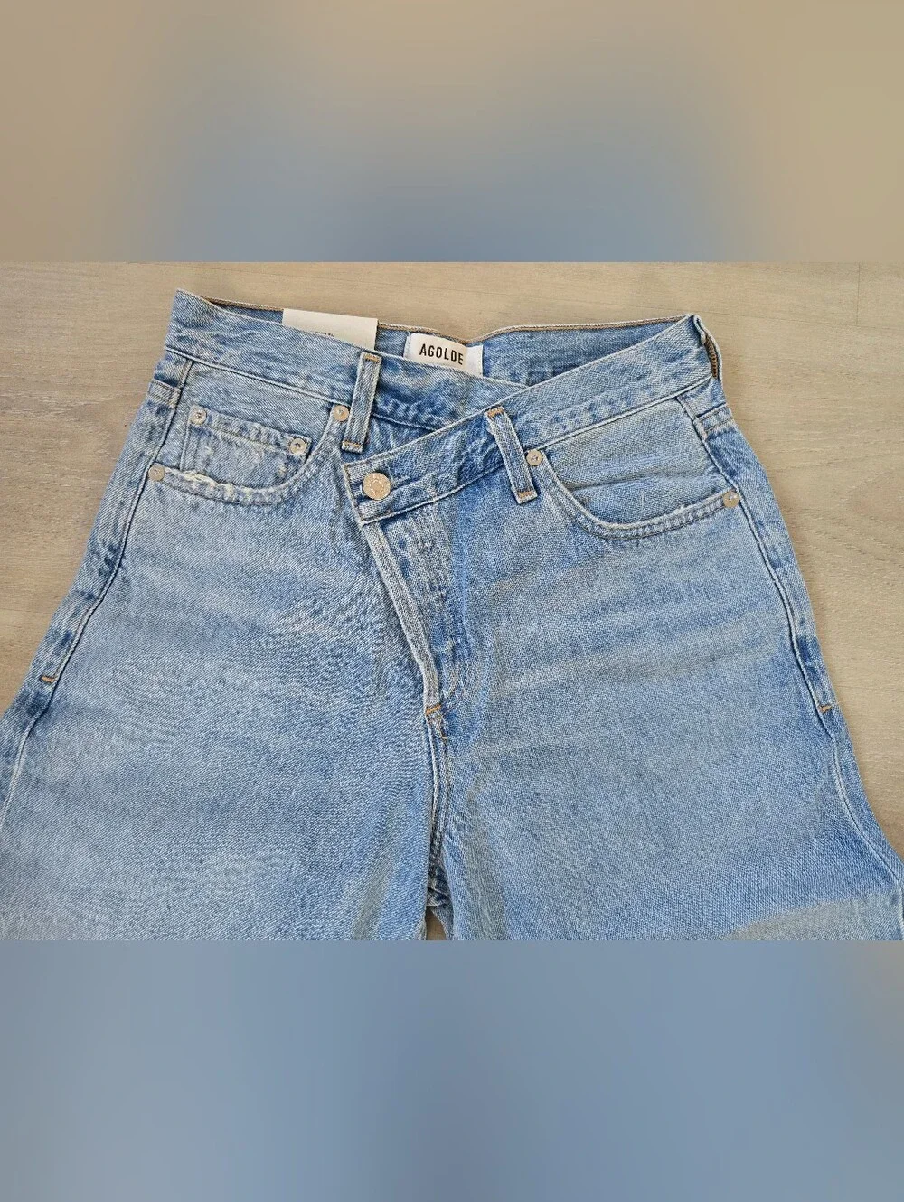 NWT AGOLDE Criss Cross Upsized Jeans Suburbia High Rise Straight 24